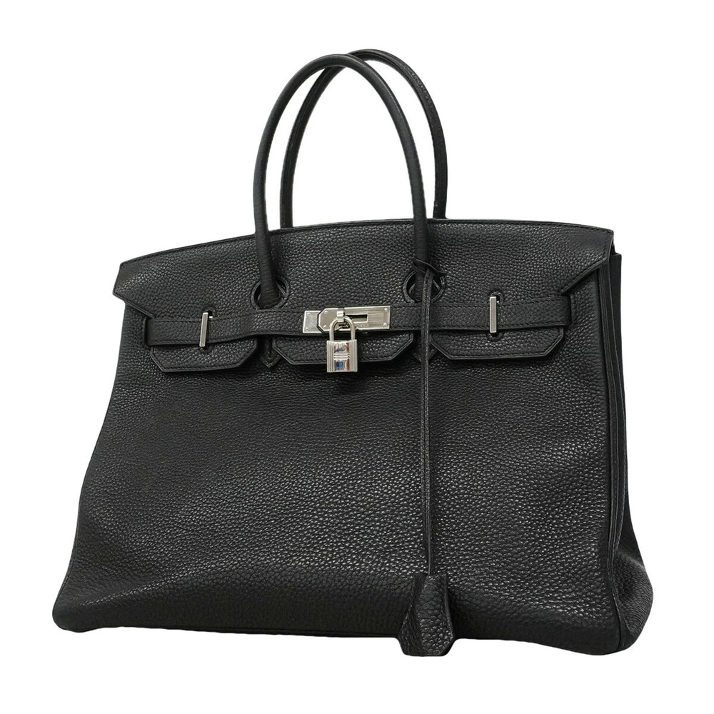 Hermes Birkin 35 Togo Black Handbag (□K stamp) - Women's
